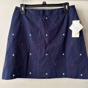 NWT EP Pro Women's Size 8 Golf Skort Navy w/ Red & White Embroidered Stars